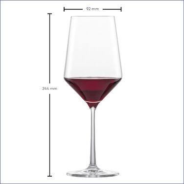 Бокали для червоного вина Zwiesel Glas Pure, 2 шт., кришталеві, стійкі до миття в посудомийці, Tritan®, Німеччина