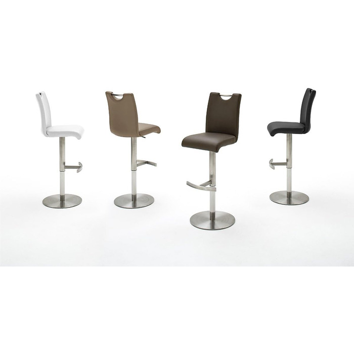Барний стілець Robas Lund Alesi, нержавіюча сталь, капучино, 42x91-116x51 см