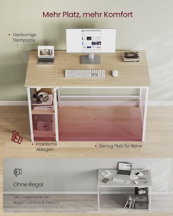 Стол письмовий VASAGLE 100x50x76 см, комп'ютерний, офісний, вінтажний стиль, для робочого кабінету, спальні, вітальні, коричнево-чорний