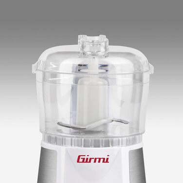 Подрібнювач Girmi TR05 вертикальний, 350 Вт, 500 мл, 2 швидкості, нержавіюча сталь, білий
