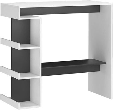 Барна стійка Vicco Dana, біла/антрацит, 108x50 см, без барних стільців