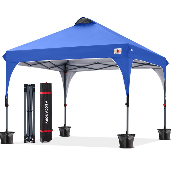 Павільйон садовий водонепроникний ABCCANOPY 3x3м, синій - швидкозбірний, з сумкою для транспортування та комплектом кріплень