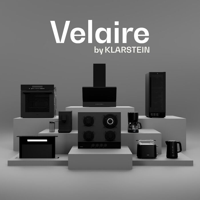 Морозивороб Klarstein Velaire, 500 Вт, 3 ємності по 0,6 л (загалом 1,8 л), 10 програм, сенсорний дисплей, для морозива, замороженого йогурту та сорбету, чорний