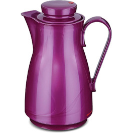 Термос-глечик ROTPUNKT Karla 1,0 л, скляна колба, BPA Free, з двофункційною кришкою, для гарячих і холодних напоїв, колір Shiny Grape, вироблено в Німеччині