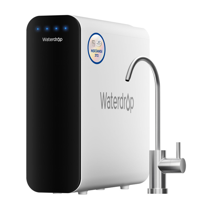 Фільтр для води Waterdrop TSU під мийку, 3-ступенева ультрафільтрація 0.01 мкм, з краном, без зливу, видаляє PFAS/PFOA