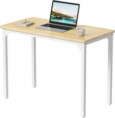 Комп'ютерний стіл CubiCubi 80x40 см, індустріальний дизайн, для дому та офісу, світло-коричневий, письмовий стіл для робочого місця, кухні чи кабінету