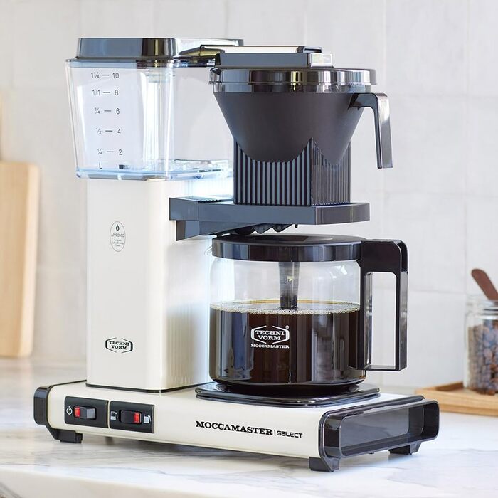 Кавоварка Moccamaster KBG Select ретро, фільтр, 1.25 л, офф-вайт