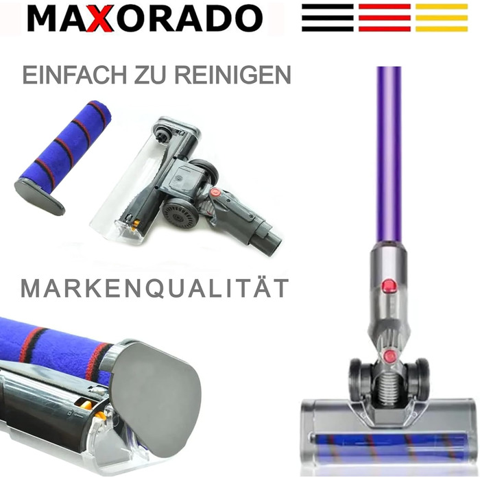Турбощітка Maxorado Softroller для пилососа Dyson V7/V8/V11/V15/GEN5 Absolute, насадка для підлоги, турбощітка для пилососа
