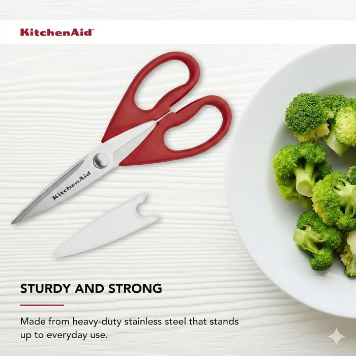 Ножиці кухонні універсальні KitchenAid червоно-чорні, для кухні