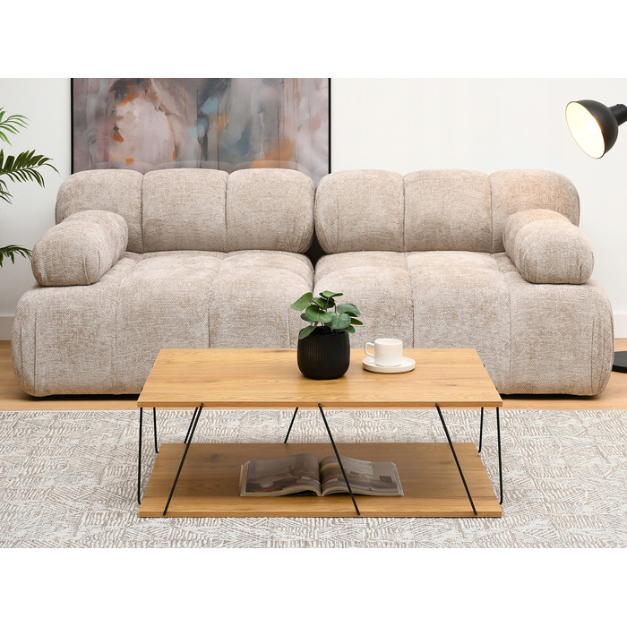Журнальний стіл Mebel-Partner прямокутний 92 x 62 x 30,5 см, чорний дуб