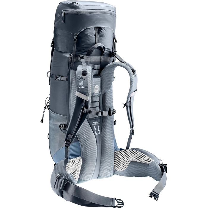 Рюкзак для трекінгу Deuter Aircontact Lite 40+10 л, чорний-синій, легкий, одноколірний
