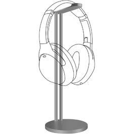 Підставка для навушників Geekria, сумісна з Bose QC25/QC35, Sony WH-1000XM4/WH-1000XM3, ATH, AKG, JBL, тримач для гарнітури, сірий