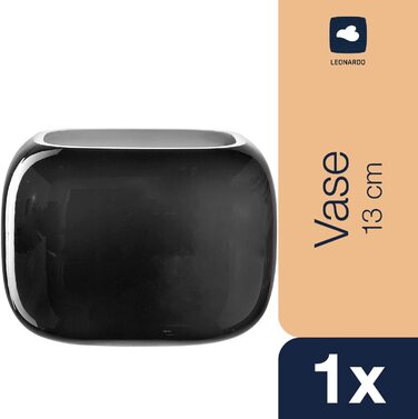 Ваза скляна LEONARDO HOME MILANO сіра 13x18x14 см