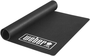 Килимок для гриля Weber 180x100 см, чорний, термостійкий, антибактеріальний, захисний для тераси і балкона