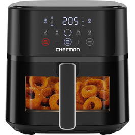 Фритюрниця без олії Chefman 5.7L з Hi-Fry технологією, сенсорне управління, антипригарне покриття, чорна