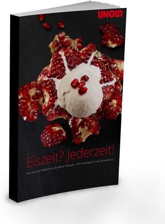 Морожениця Unold Profi Plus 2.5л з компресором та книгою рецептів (101 рецепт) | Автоматична, нержавіюча сталь, самоохолоджувальна, 250 Вт
