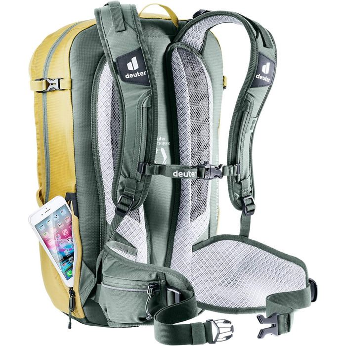 Рюкзак Deuter Flyt 20 з протектором для велосипеда, унісекс, жовто-зелений