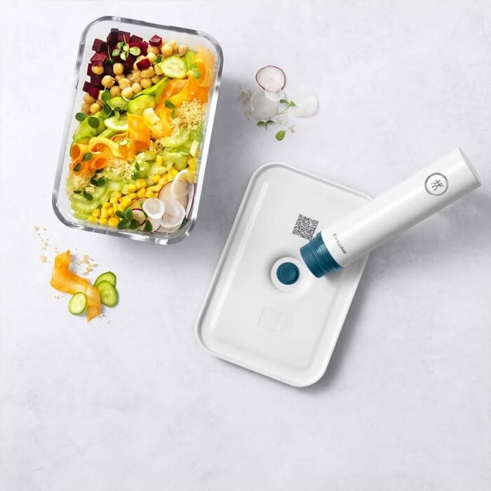 Вакуумний контейнер ZWILLING Fresh & Save, скло, розмір L, з вакуумною кришкою, колір Blue La Mer