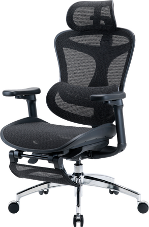 Крісло офісне з підставкою для ніг Sihoo DORO C300L Mesh Black with footrest