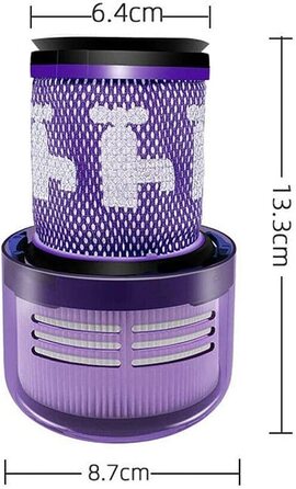 2 шт. HEPA фільтри для пилососа Dyson V12 Detect Slim, змінний задній фільтр 971517-01, аксесуари для Dyson V12 Slim Absolute/Total Clean/Fluffy