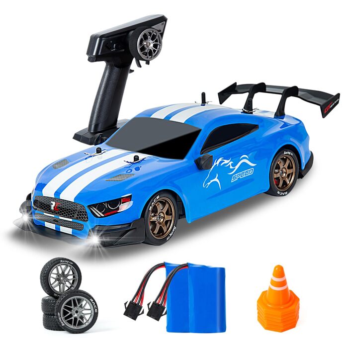 RC Автомобіль для дрифту 1:14 4WD, радіокерування, синій - іграшка для дітей та дорослих