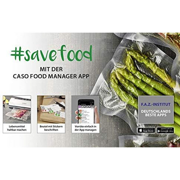 Вакууматор Caso FastVac 4000 Gewerbe для продуктів, 20л/хв, ширина до 40см, антрацит