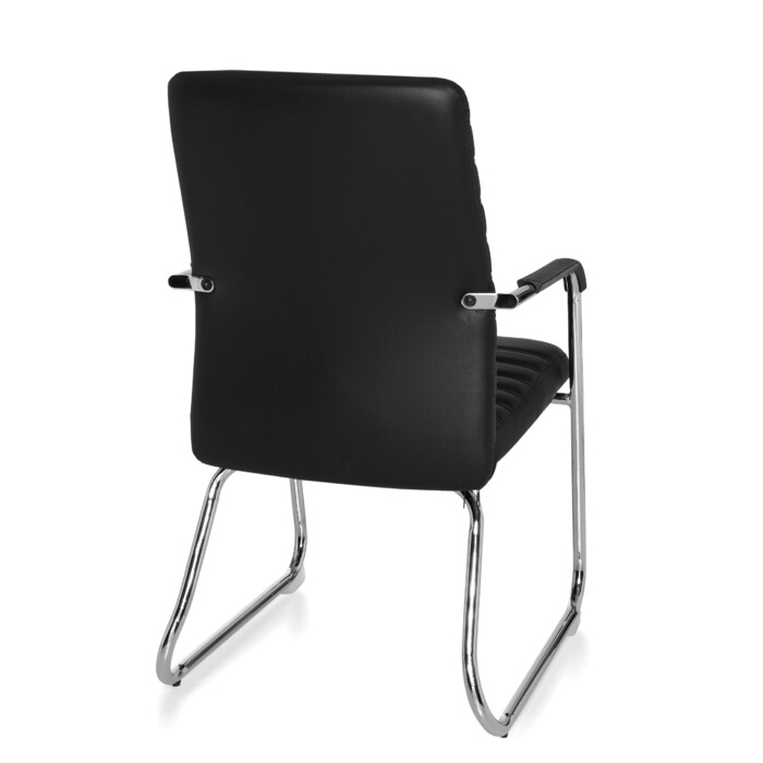 Крісло для конференцій / крісло для полозів / крісло STEEL V PU black hjh OFFICE