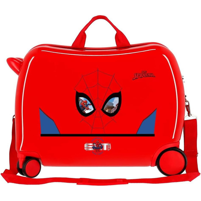 Дитяча валіза Marvel Spiderman, червона, ABS, 50x39x20 см, 34 л, 1,8 кг, з кодовим замком, 4 колеса, ручна поклажа