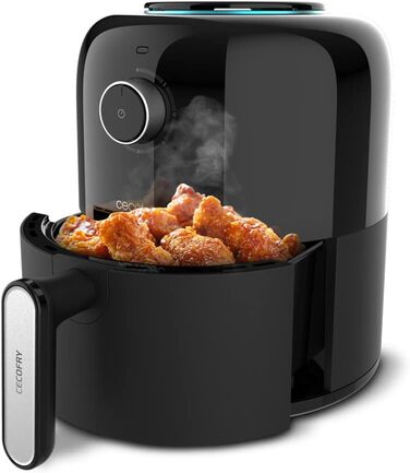Аерофритюрниця Cecotec Cecofry Pixel 2500, 2,5 л, 1200 Вт, без олії, дієтична, компактна, механічне управління, таймер, регулятор температури, технологія гарячого повітря, нековзка основа