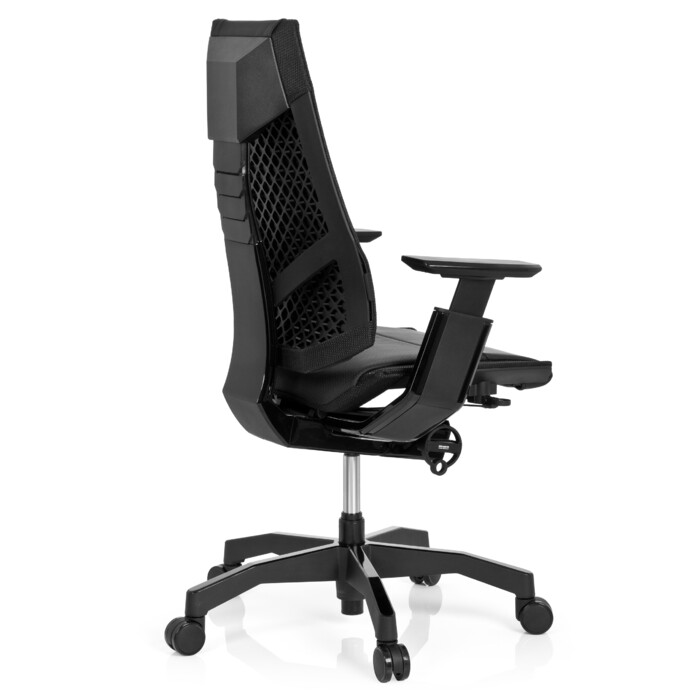 Офісне крісло GENIDIA BLACK з екошкіри, чорне hjh OFFICE