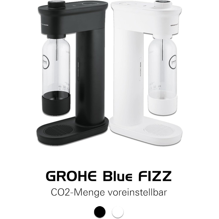 Сифон для газування води GROHE Blue Fizz Starter Set, 3 рівні газування, пляшка 0.85л, чорний (31943K00)