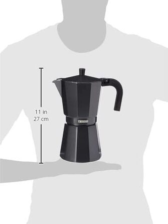 Кавоварка Monix Vitro Noir з алюмінію на 12 чашок