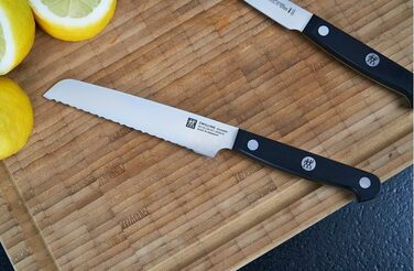 Набір ножів ZWILLING Gourmet, 7 предметів: ножі, мусат, кухонні ножиці, блок, нержавіюча сталь, ергономічна пластикова ручка, чорний, вироблено в Німеччині