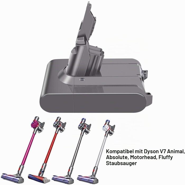 Акумулятор ARyee 4600mAh для пилососів Dyson V7 Trigger, Animal, Fluffy, Motorhead