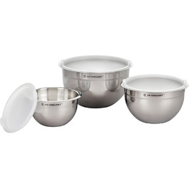 Набір мисок LE CREUSET з нержавіючої сталі (3 шт.) з кришкою, 41901000010000