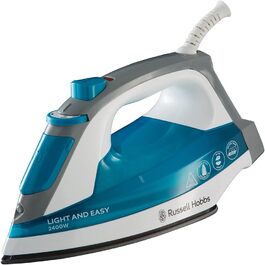 Праска Russell Hobbs Light & Easy 23590-56, 2400 Вт, антипригарна підошва, автоматичне подавання пари, синьо-біла