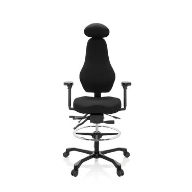 Робоче крісло / стільниця стілець RESISTIO WORK тканина чорний hjh OFFICE