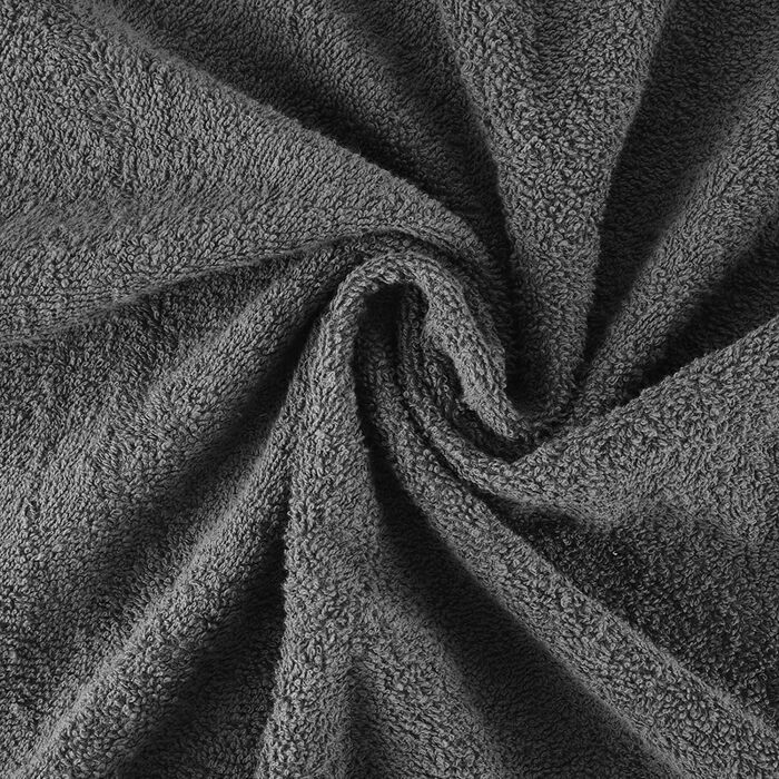 Набір із 4 великих рушників SweetNeedle 70x140 см, 500 г/м², 100% бавовна, готельна якість, високої поглинання, для ванної, душу, пляжу, щоденного використання, сірий