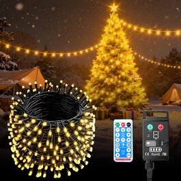 Світлодіодна гірлянда Kinamy для вулиці на батарейках, 20м, 100 LED, акумулятор 3600mAh, перезарядна