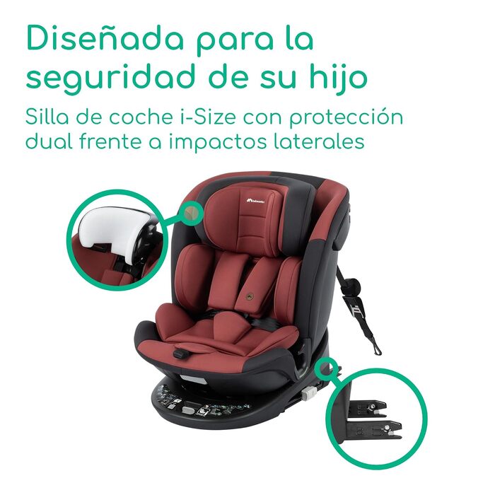 Дитяче автокрісло Bebeconfort 360 i-Size RevolveFix (40–150 см), поворотне, Dual Red