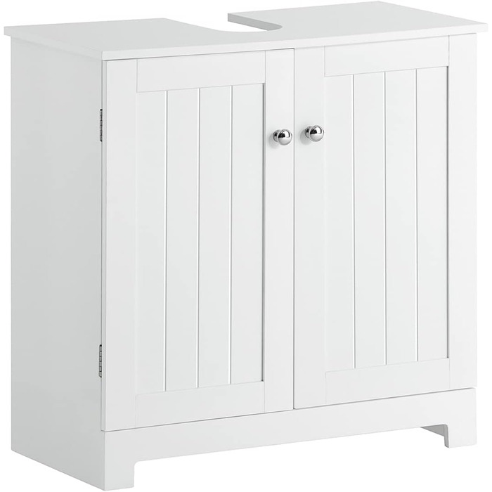 Тумба під умивальник SoBuy BZR18-W, біла, для ванної, 60x60x29 см