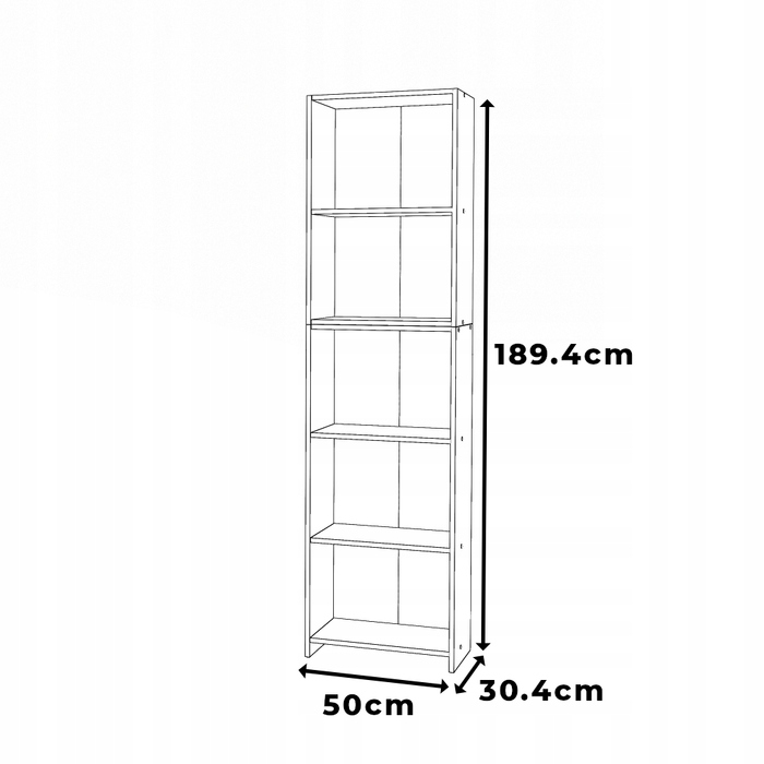 Стелаж Stiv-Meble, дуб сонома, 50 x 189,4 x 30,4 см