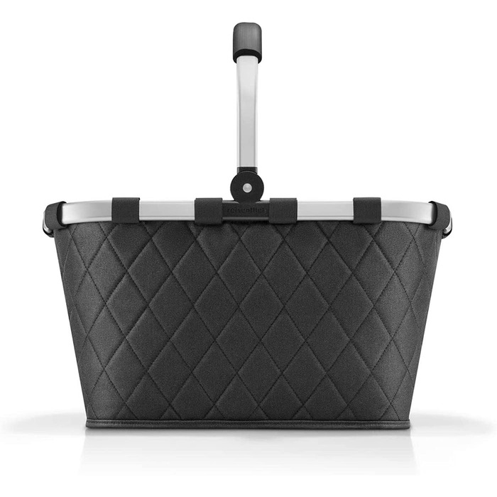Кошик для покупок reisenthel carrybag Rhombus Black, водовідштовхуючий, місткий, із внутрішньою кишенею, міцний, елегантний дизайн