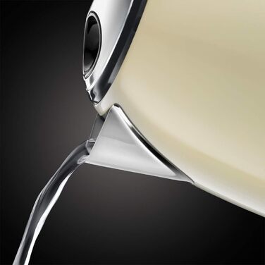 Електричний чайник Russell Hobbs Colours+ Edelstahl 1.0л, 2400Вт, з фільтром від накипу та індикатором рівня води, колір крем (24994-70)