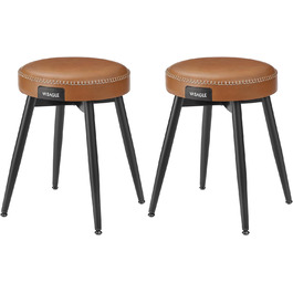 Стільці для їдальні VASAGLE EKHO - комплект з 2 шт., стиль Mid-Century Modern, карамельний колір, просте складання