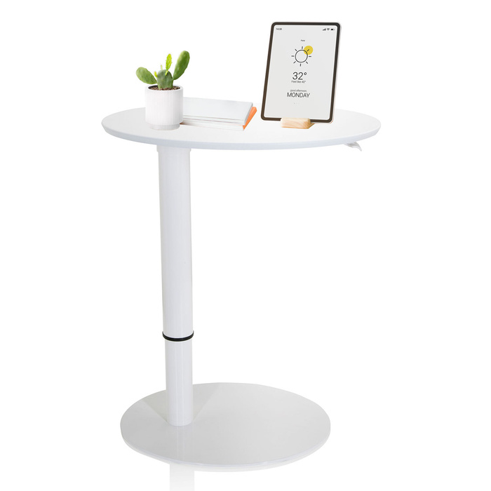Столик приставний STAND III, овальний, білий, 65 x 50 см, hjh OFFICE