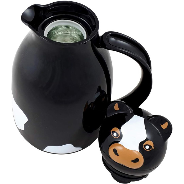 Термос-графін Helios Thermo-Cow, пластик, 1 л, чорний