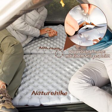 Самонадувний кемпінговий килимок Naturehike Thermal 5.8 R-Value, ультралегкий похідний матрац для 4 сезонів, прямокутний (183x58 см)