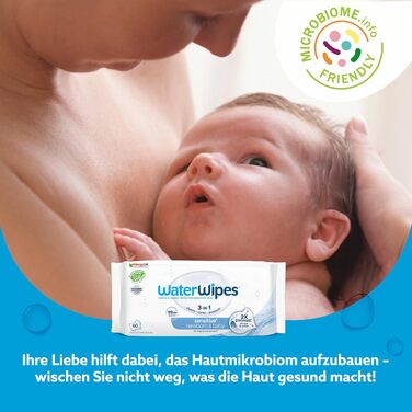 Дитячі вологі серветки WaterWipes Original, 99.9% води, гіпоалергенні, без віддушок, 1080 шт (18 пачок по 60 шт)