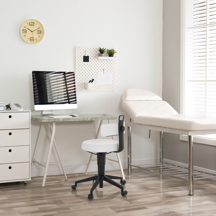 Робочий табурет / балансирне крісло TOP WORK FLEX PU white hjh OFFICE